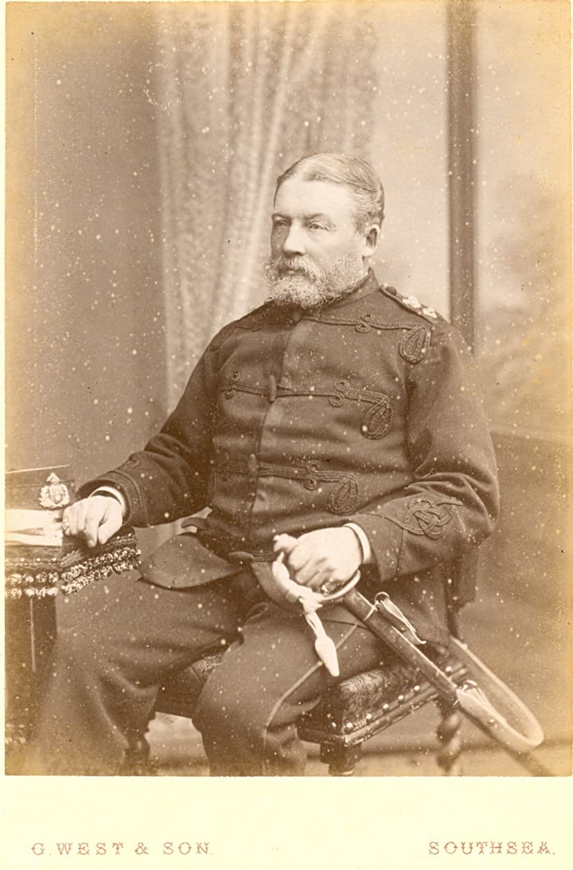 Colonel Charles Mumby, cabinet card by G. West & Son, Southsea